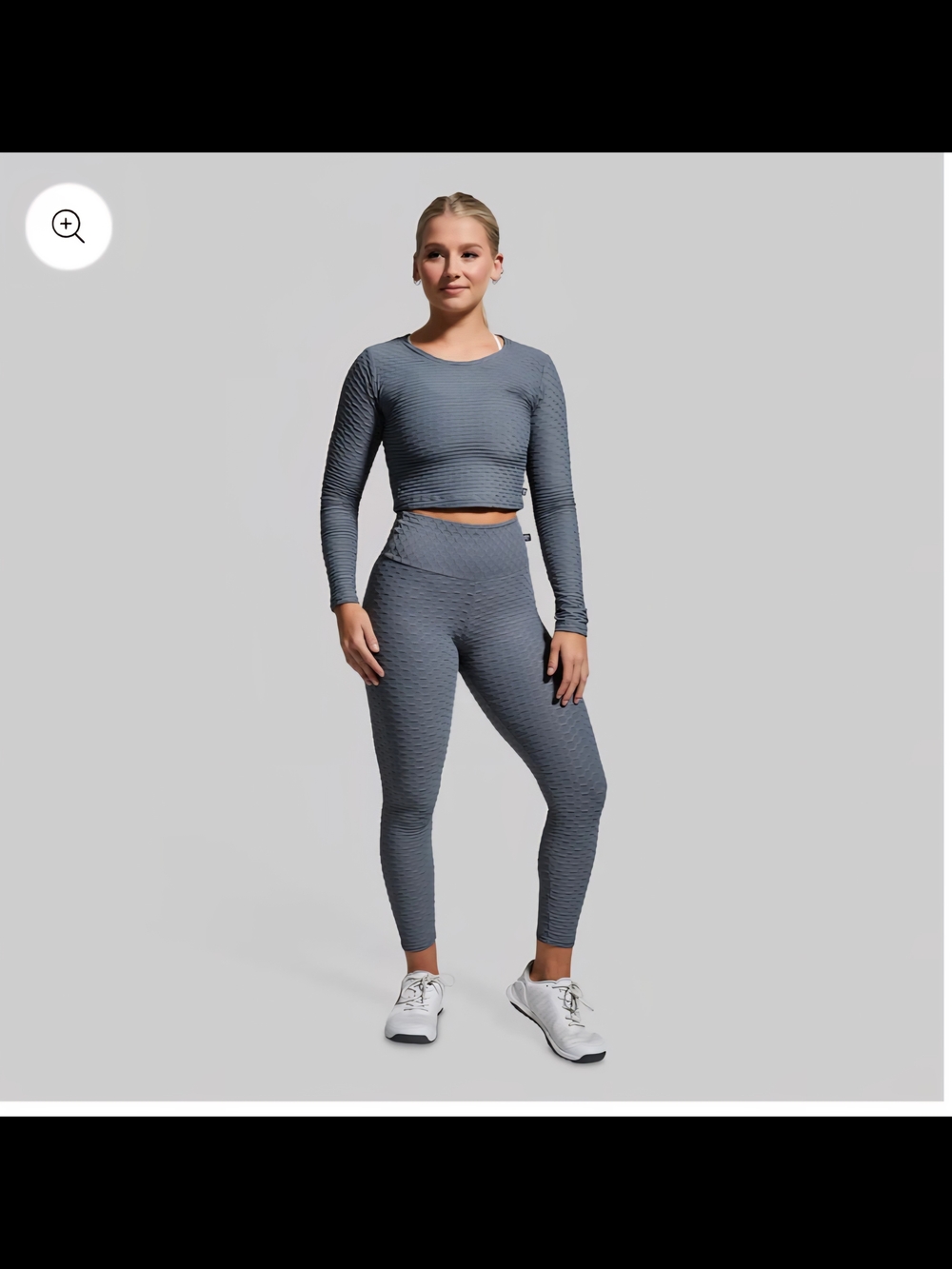 Born Primitive Summit Long Sleeve Crop Top & High-Waist Leggings Set - Slate